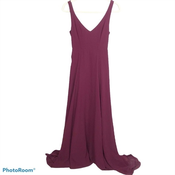 SMYM Jenn Maxi Dress in Merlot Chiffon nwot - Picture 3 of 14
